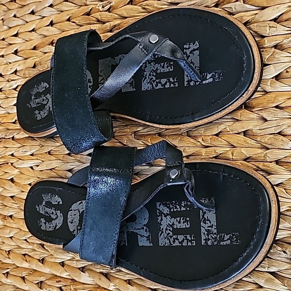 SOREL Ella Flip Slides 7.5 Black